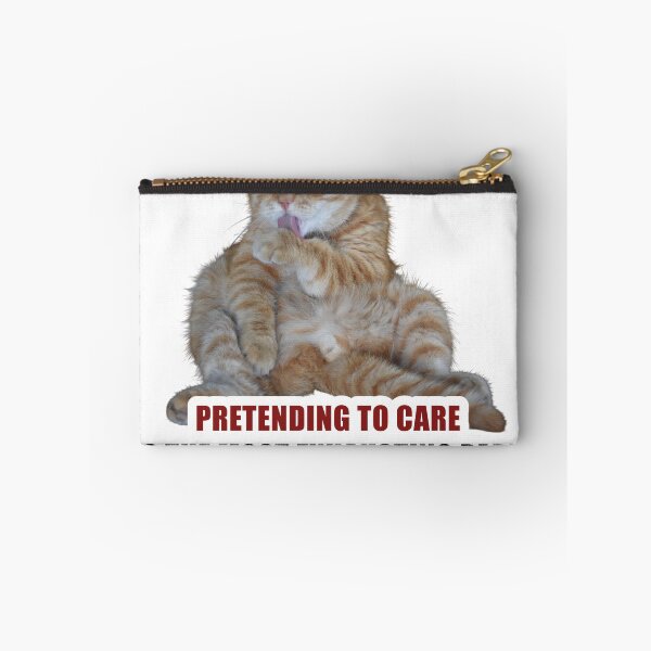 Item preview, Pretending To Care Exhausting Job Funny Cat Sticker designed and sold by StikerChuns.