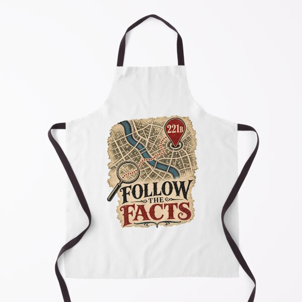 Item preview, Follow the Facts Sherlock Holmes 221B London Map Art designed and sold by Fenay Designs.