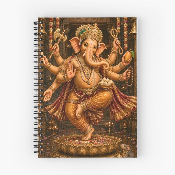Item preview, The 32 forms of Ganapati Series-Nritya Ganapati – The Divine Cosmic Dancer | Museum-Quality Hindu Devotional Wall Art designed and sold by Homyar.