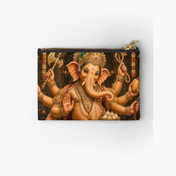 Item preview, The 32 forms of Ganapati Series-Nritya Ganapati – The Divine Cosmic Dancer | Museum-Quality Hindu Devotional Wall Art designed and sold by Homyar.