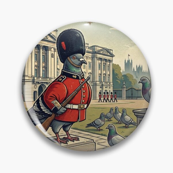 Item preview, London Guard Pigeon Vintage Travel Poster designed and sold by azule1.