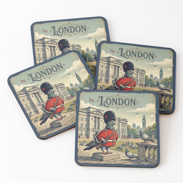 Item preview, London Guard Pigeon Vintage Travel Poster designed and sold by azule1.