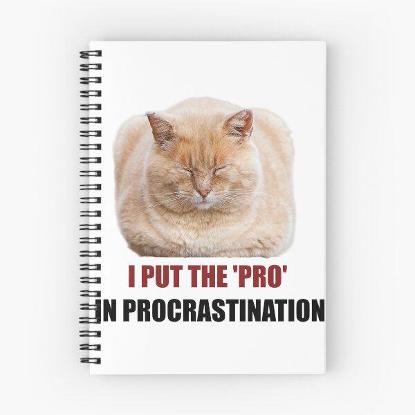 Item preview, I Put The Pro In Procrastination Funny Cat Sticker designed and sold by StikerChuns.
