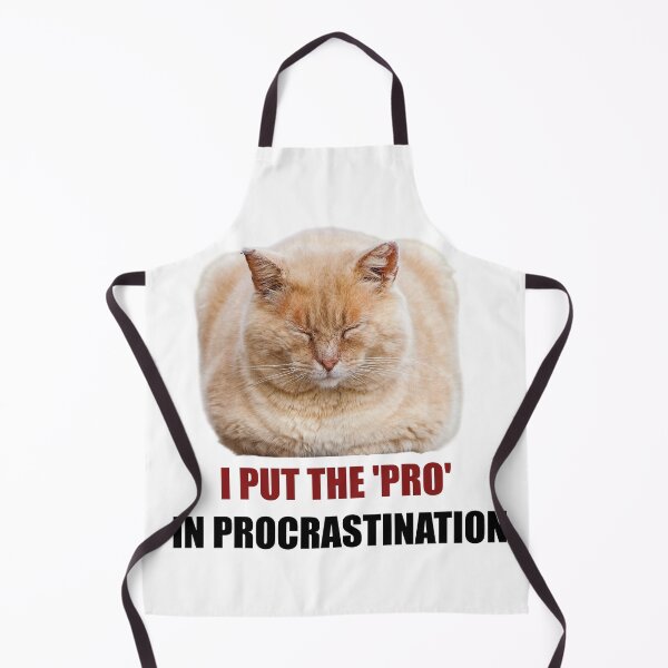 Item preview, I Put The Pro In Procrastination Funny Cat Sticker designed and sold by StikerChuns.