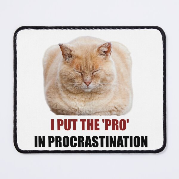 Item preview, I Put The Pro In Procrastination Funny Cat Sticker designed and sold by StikerChuns.