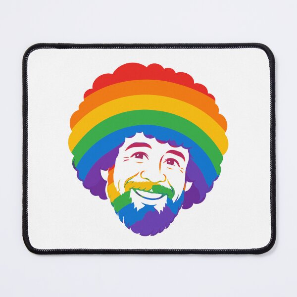 Item preview, Rainbow Bob Ross Head | Happy Little Colors Illustration designed and sold by pixiedustpaint.