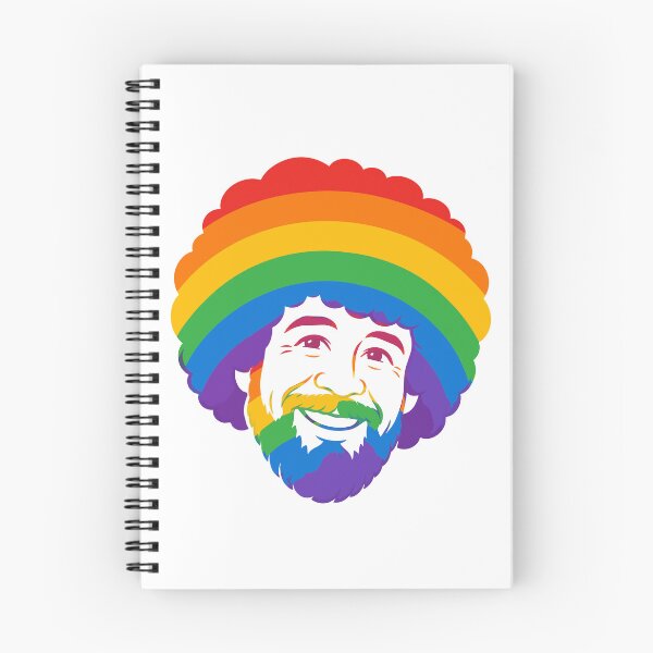 Item preview, Rainbow Bob Ross Head | Happy Little Colors Illustration designed and sold by pixiedustpaint.