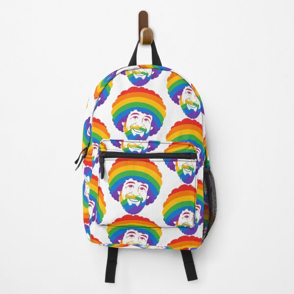 Item preview, Rainbow Bob Ross Head | Happy Little Colors Illustration designed and sold by pixiedustpaint.