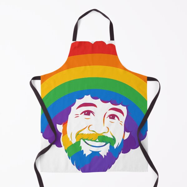 Item preview, Rainbow Bob Ross Head | Happy Little Colors Illustration designed and sold by pixiedustpaint.