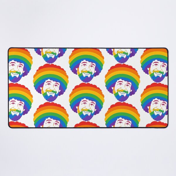 Item preview, Rainbow Bob Ross Head | Happy Little Colors Illustration designed and sold by pixiedustpaint.