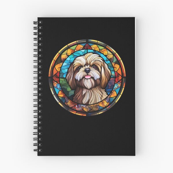 Item preview, Lhasa Apso Dog Stained Glass Leadlight Artistic Design Mom Dad designed and sold by rafaeltto.