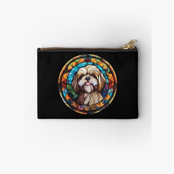 Item preview, Lhasa Apso Dog Stained Glass Leadlight Artistic Design Mom Dad designed and sold by rafaeltto.