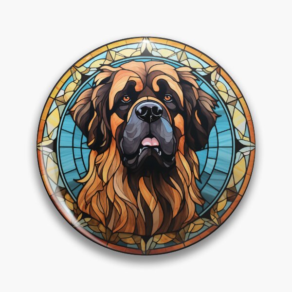 Item preview, Leonberger Dog Stained Glass Leadlight Artistic Design Mom Dad designed and sold by rafaeltto.