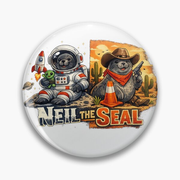 Item preview, Neil The Seal Space Cowboy designed and sold by veloraastudio.