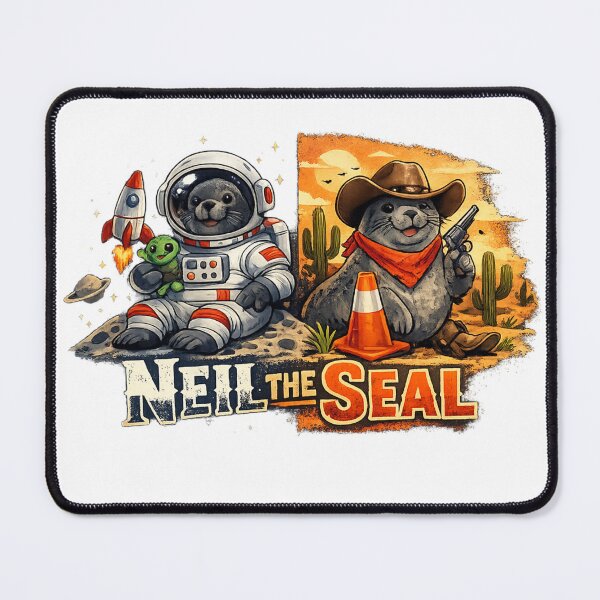 Item preview, Neil The Seal Space Cowboy designed and sold by veloraastudio.