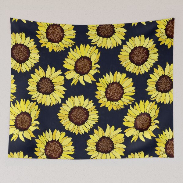 Item preview, Sunflowers are the New Roses! - Navy  designed and sold by TigaTiga.