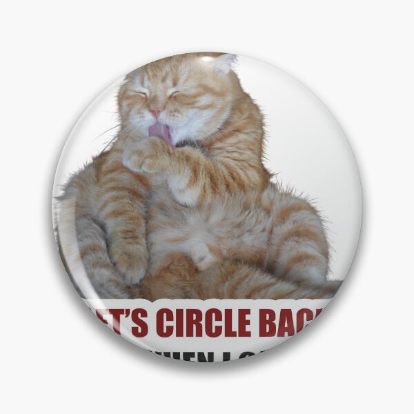 Item preview, Let's Circle Back Orange Cat Meme Funny Sticker designed and sold by StikerChuns.