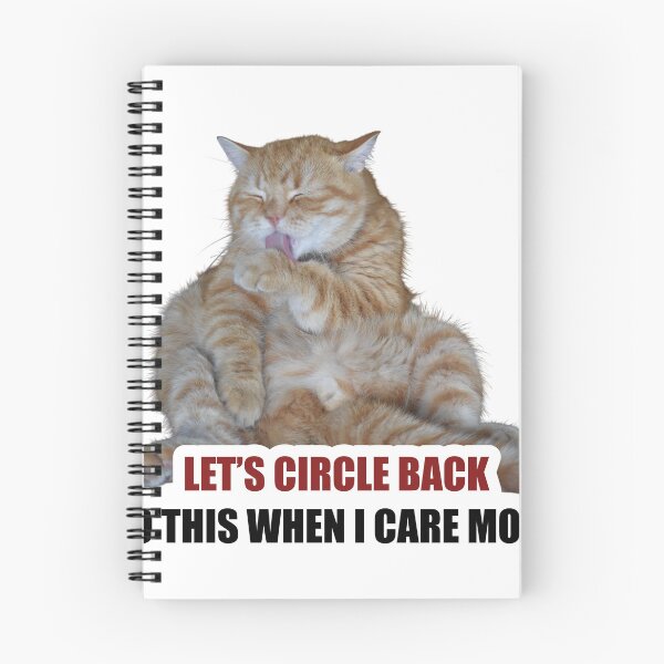 Item preview, Let's Circle Back Orange Cat Meme Funny Sticker designed and sold by StikerChuns.