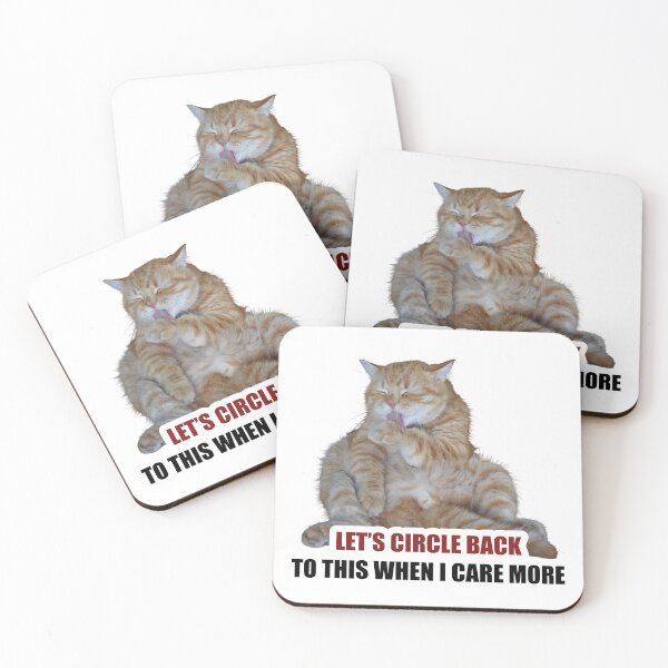 Item preview, Let's Circle Back Orange Cat Meme Funny Sticker designed and sold by StikerChuns.