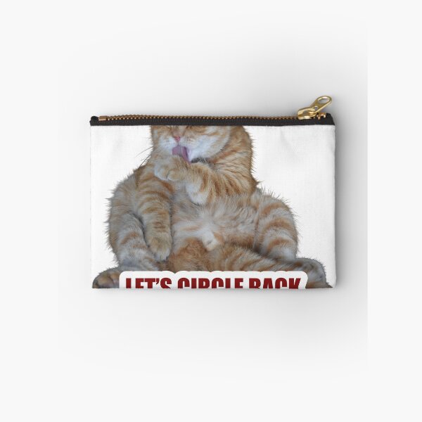 Item preview, Let's Circle Back Orange Cat Meme Funny Sticker designed and sold by StikerChuns.