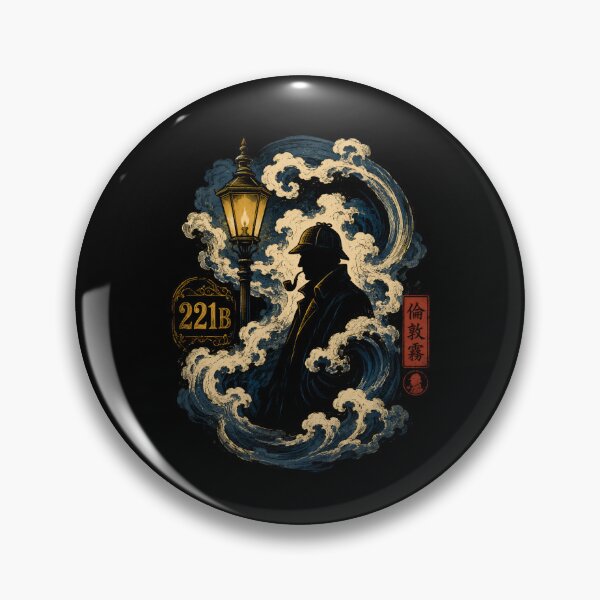 Item preview, Sherlock Holmes 221B Baker Street Japanese Ukiyo-e Wave Art designed and sold by Fenay Designs.