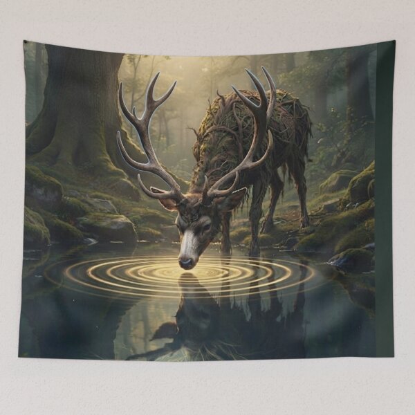 Item preview, The Rootspring Stag designed and sold by JUTElCONIC.