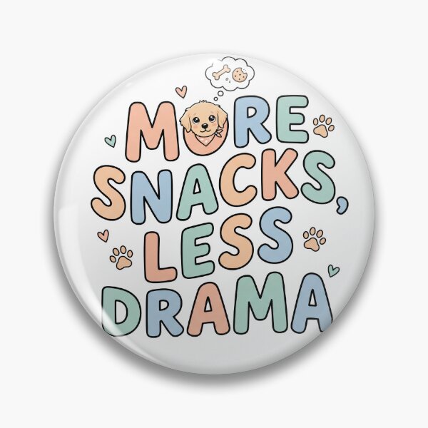 Item preview, More Snacks Less Drama Cute Dog Quote Design designed and sold by mackartist.