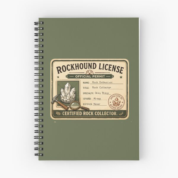 Item preview, Rockhound License Funny Certified Rock Collector designed and sold by SimplePoDesign.