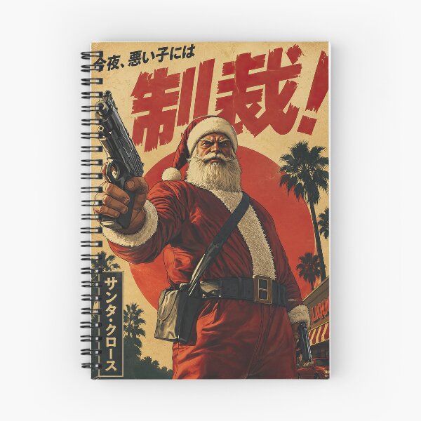 Item preview, Armed Santa | Retro Japanese Action Movie Poster designed and sold by obstinator.