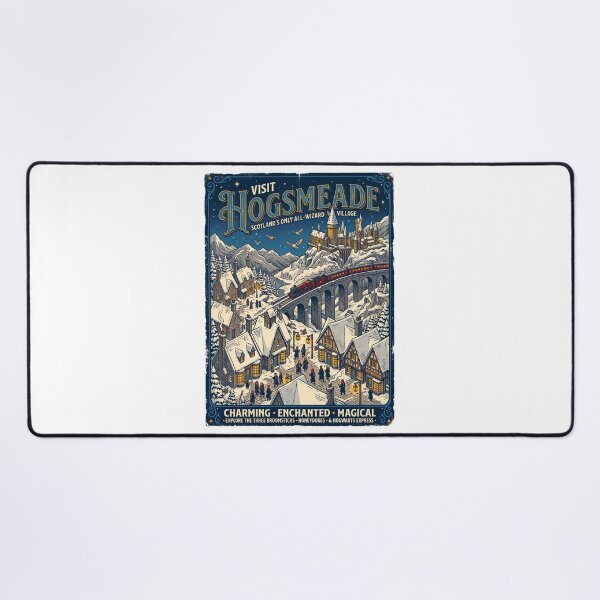 Item preview, Visit Hogsmeade – Scotland's Only All-Wizard Village | Vintage Travel Poster Collectible Illustration designed and sold by AtlasofLegends.