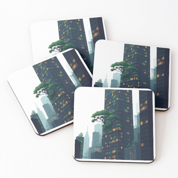 Item preview, A Forest Of Skyscrapers With Trees Growing Out Of  designed and sold by QuirkThreadsCo.