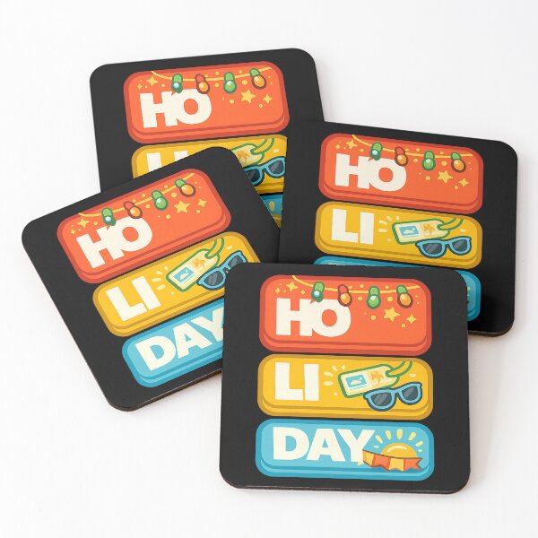 Item preview, HO LI DAY Festival Holiday Typography Design designed and sold by TeeTimeTreasure.