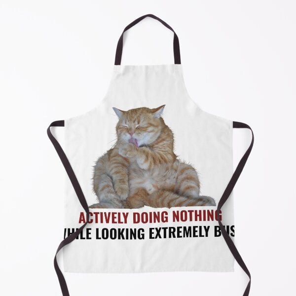 Item preview, Actively Doing Nothing Orange Cat Meme Sticker designed and sold by StikerChuns.