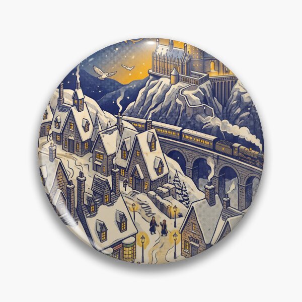 Item preview, Visit Hogsmeade – Scotland's Only All-Wizard Village | Vintage Travel Poster Collectible Illustration designed and sold by AtlasofLegends.