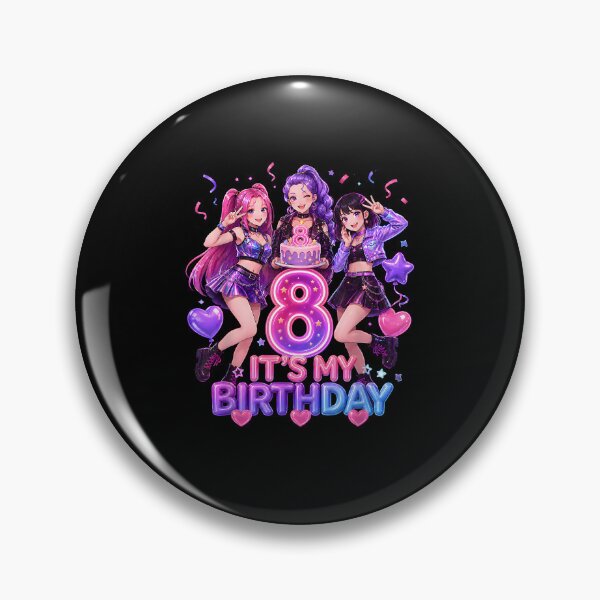 Item preview, KPop Demon Hunters It's My 8th Birthday Cute Kawaii Birthday Girls designed and sold by PixlCrypt.