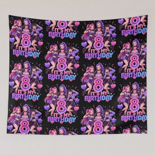 Item preview, KPop Demon Hunters It's My 8th Birthday Cute Kawaii Birthday Girls designed and sold by PixlCrypt.