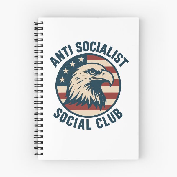 Item preview, Anti Socialist Social Club Patriotic Bald Eagle American Flag designed and sold by PixlCrypt.