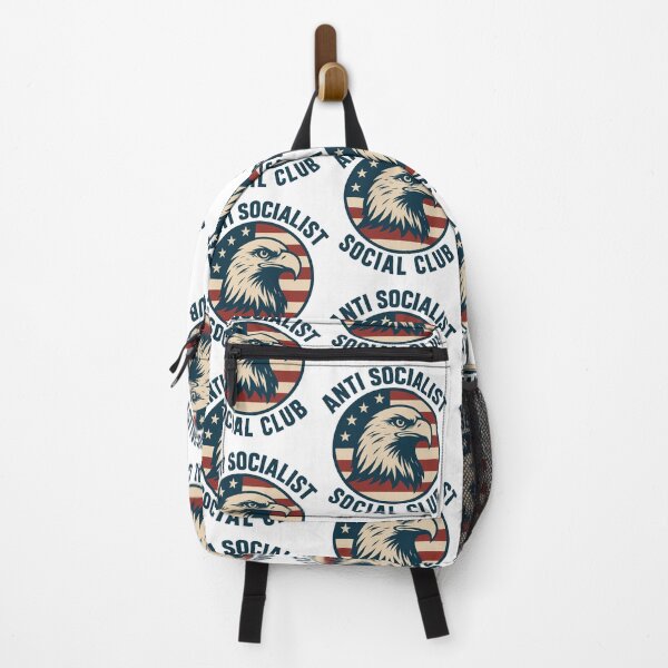 Item preview, Anti Socialist Social Club Patriotic Bald Eagle American Flag designed and sold by PixlCrypt.
