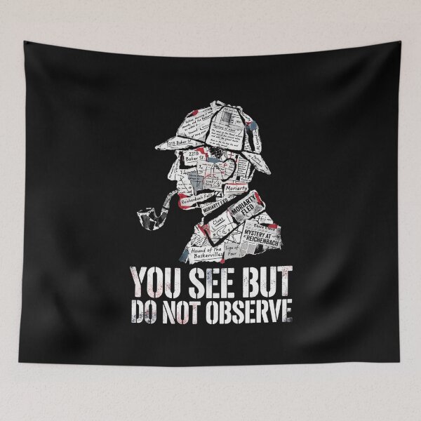 Item preview, Sherlock Holmes You See But Do Not Observe Newspaper Collage Art designed and sold by Fenay Designs.