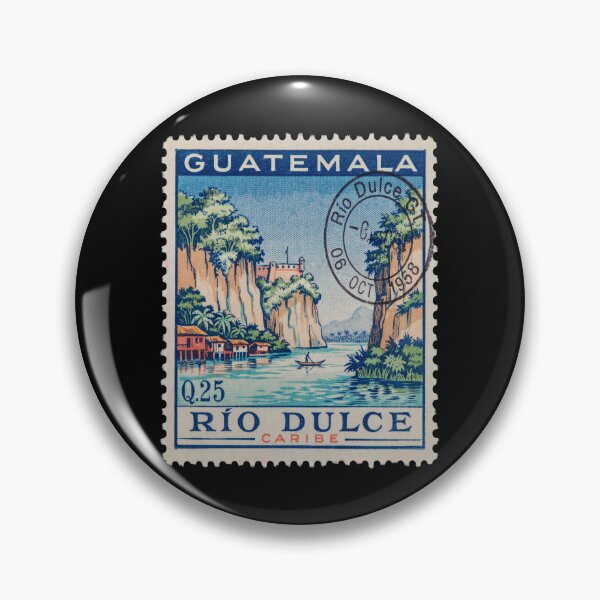 Item preview, Río Dulce Guatemala Caribbean River Postage Stamp Sticker designed and sold by stickercuffs.
