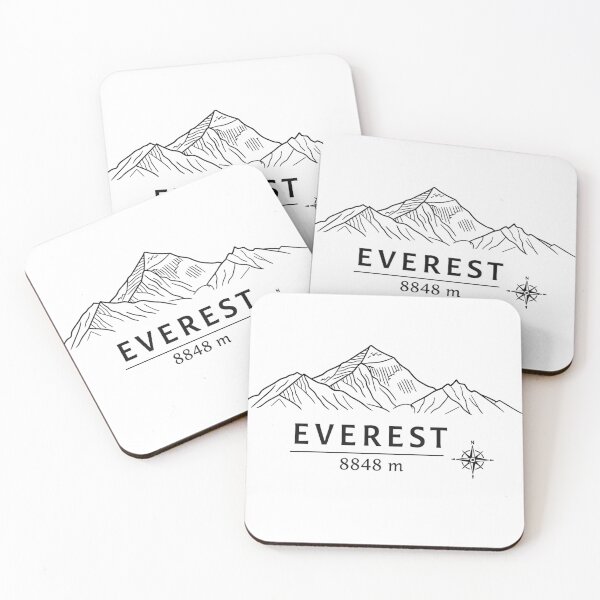 Item preview, Seven Summits Asia Mount Everest 8848 m Minimalist Line Art Design designed and sold by GabeMountainArt.
