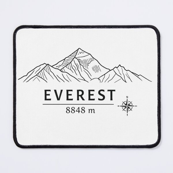 Item preview, Seven Summits Asia Mount Everest 8848 m Minimalist Line Art Design designed and sold by GabeMountainArt.