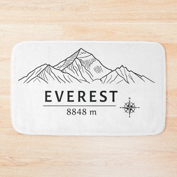 Item preview, Seven Summits Asia Mount Everest 8848 m Minimalist Line Art Design designed and sold by GabeMountainArt.