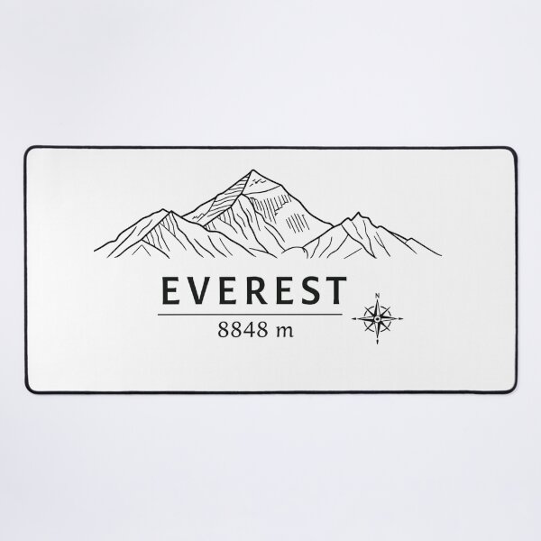 Item preview, Seven Summits Asia Mount Everest 8848 m Minimalist Line Art Design designed and sold by GabeMountainArt.