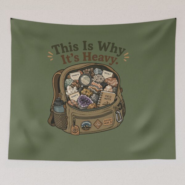 Item preview, This Is Why It's Heavy Funny Rockhound Backpack designed and sold by SimplePoDesign.