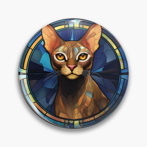 Item preview, Abyssinian Cat Stained Glass Leadlight Artistic Design Boys Girls designed and sold by rafaeltto.