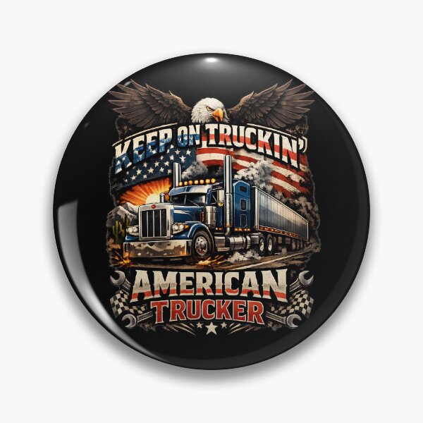 Item preview, Keep On Truckin American Trucker Eagle Semi Truck Patriotic Vintage Graphic designed and sold by ArcadiaSilence.