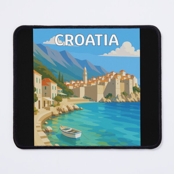 Item preview, Croatia (Balkans) Europe, Vintage Art Travel Landscape designed and sold by MaateoDesign.