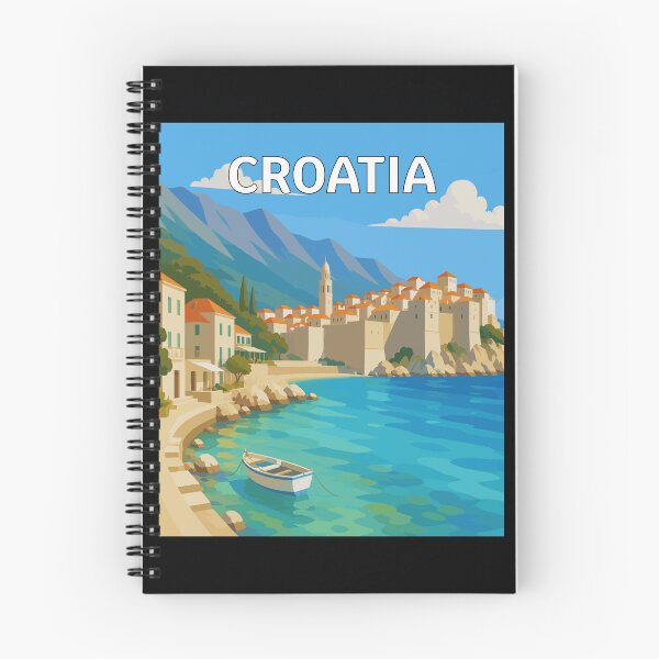 Item preview, Croatia (Balkans) Europe, Vintage Art Travel Landscape designed and sold by MaateoDesign.