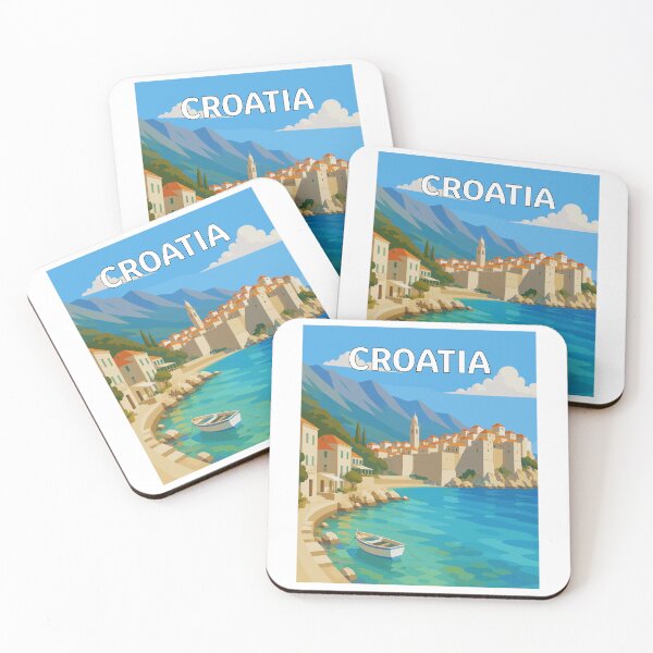 Item preview, Croatia (Balkans) Europe, Vintage Art Travel Landscape designed and sold by MaateoDesign.